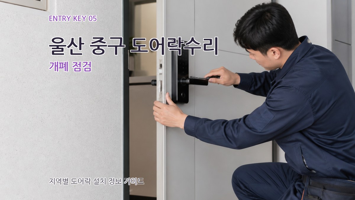 울산 중구 도어락수리 개폐 점검