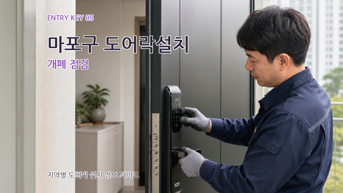 마포구 도어락설치 개폐 점검