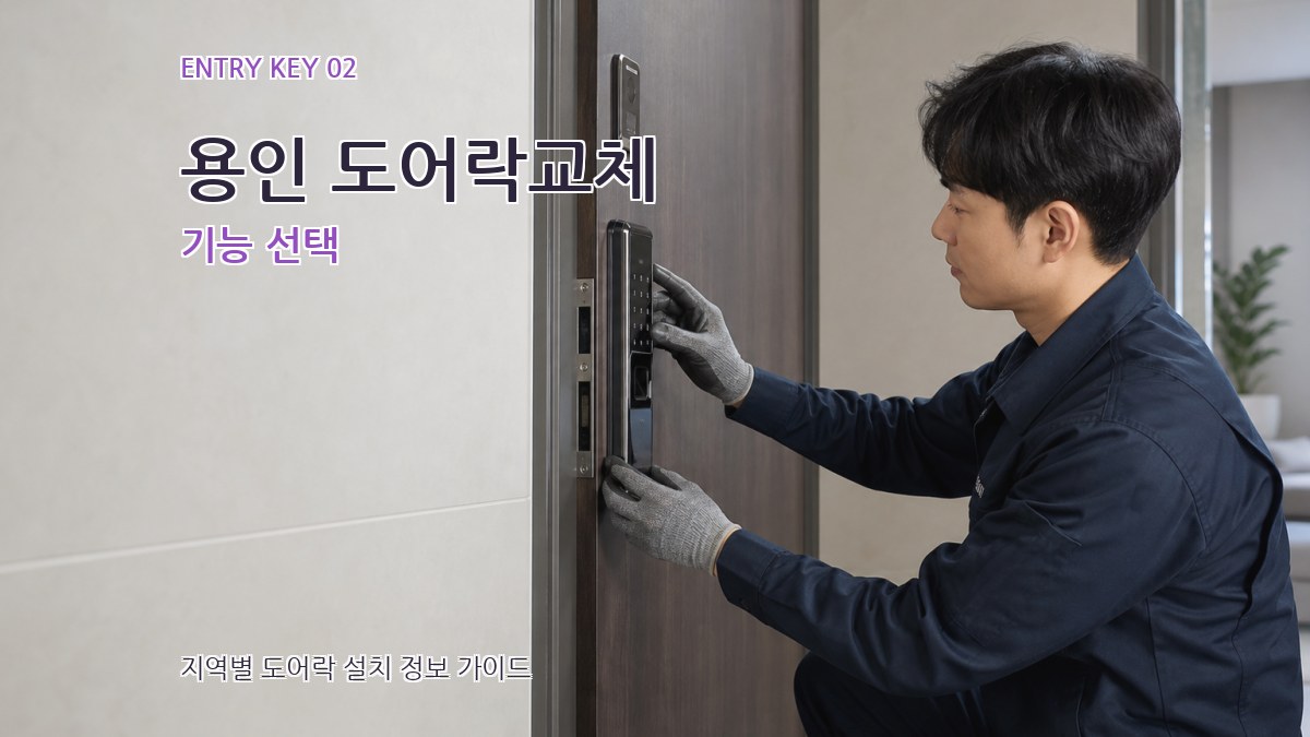 용인 도어락교체 기능 선택