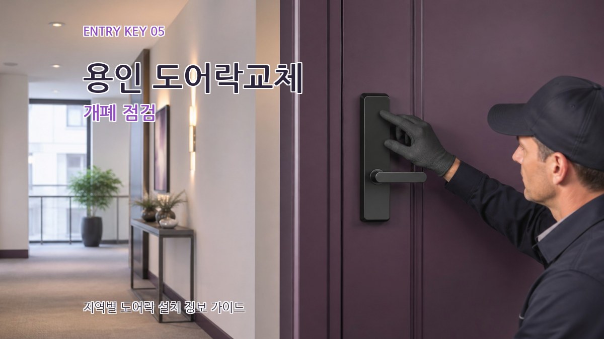 용인 도어락교체 개폐 점검