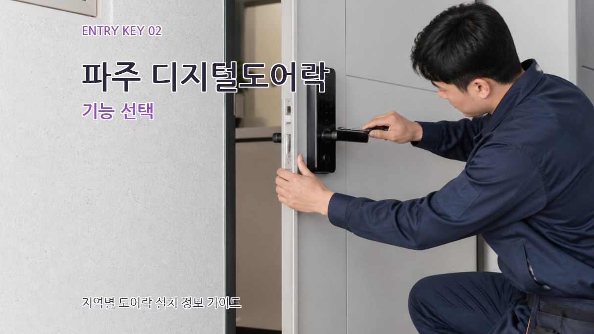 파주 디지털도어락 기능 선택