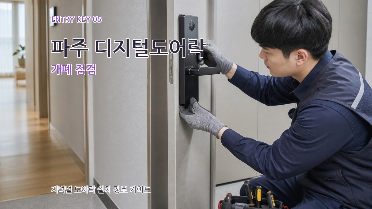 파주 디지털도어락 개폐 점검