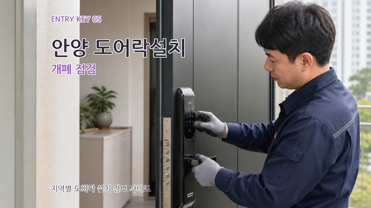 안양 도어락설치 개폐 점검
