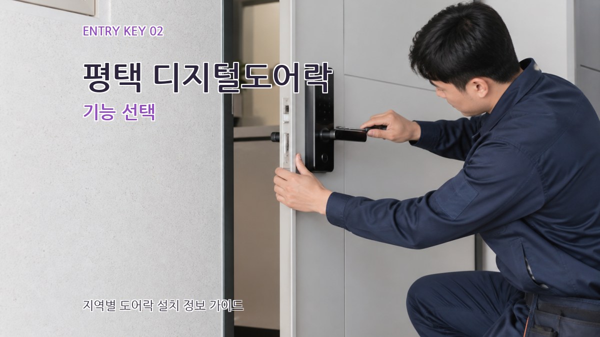 평택 디지털도어락 기능 선택