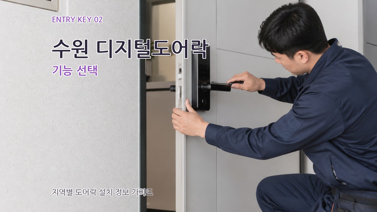 수원 디지털도어락 기능 선택