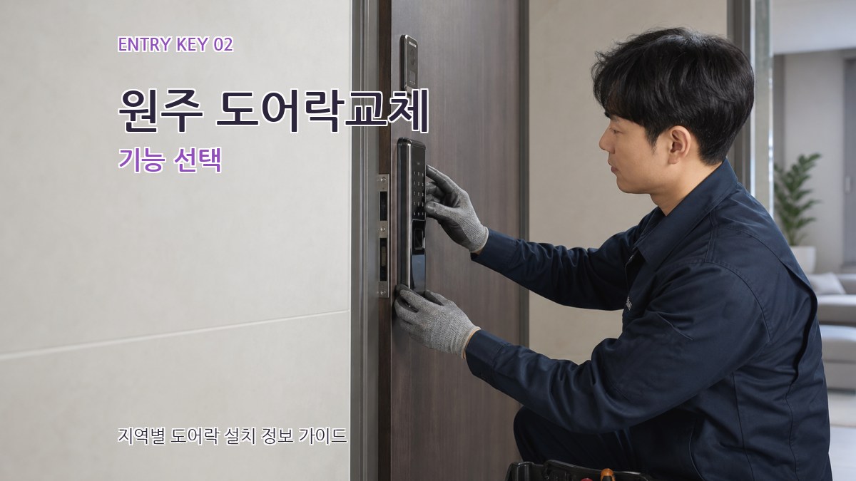 원주 도어락교체 기능 선택