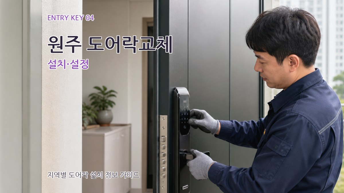 원주 도어락교체 설치·설정