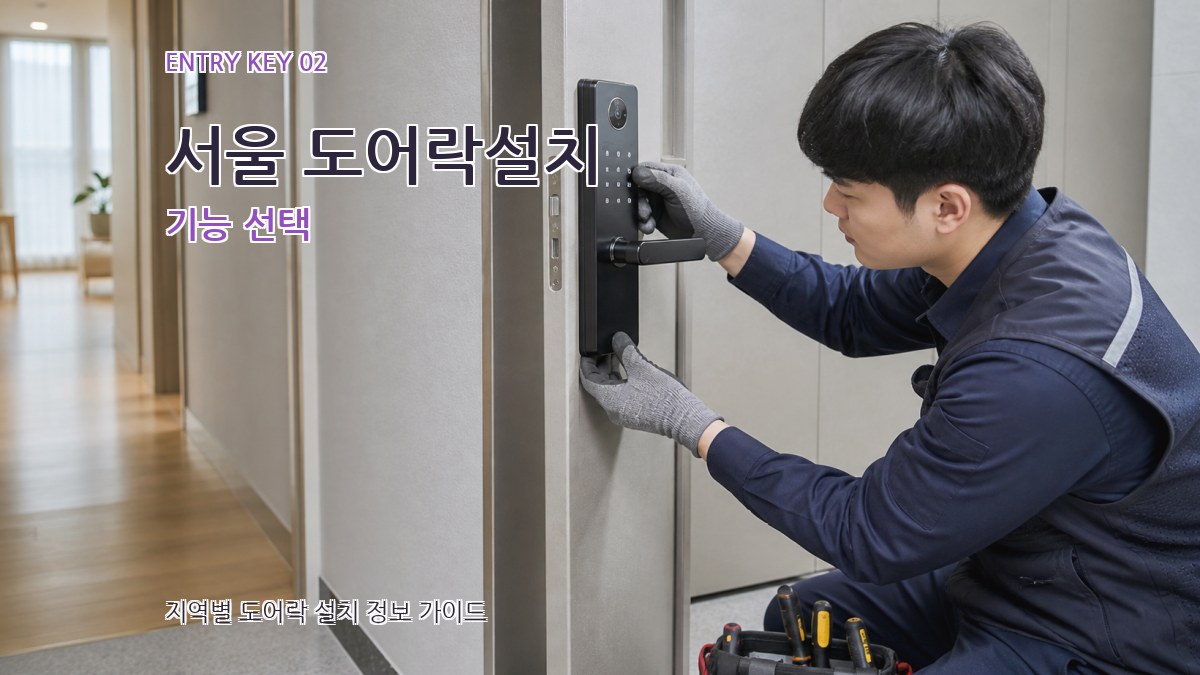서울 도어락설치 기능 선택