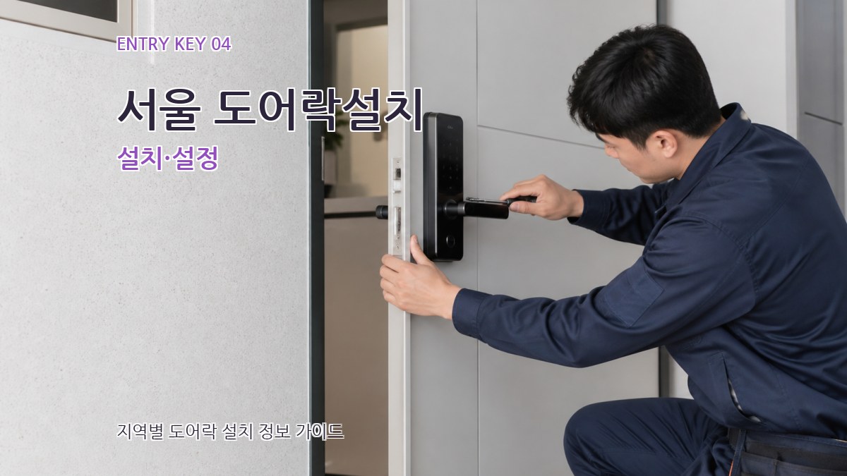 서울 도어락설치 설치·설정