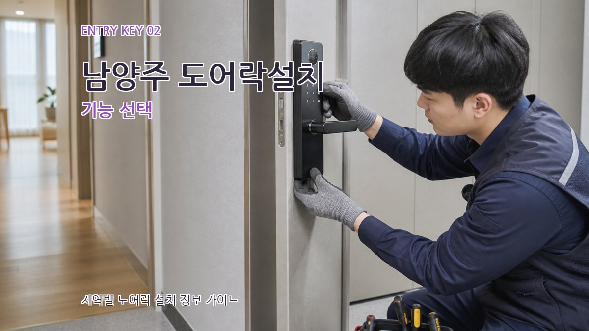 남양주 도어락설치 기능 선택