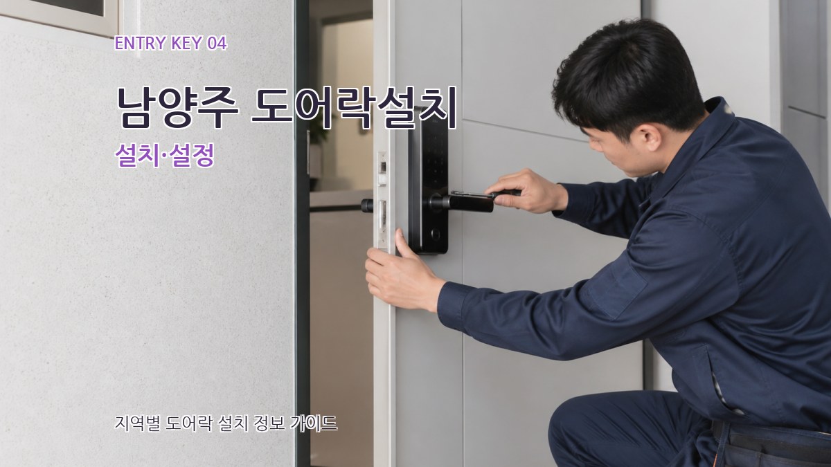 남양주 도어락설치 설치·설정
