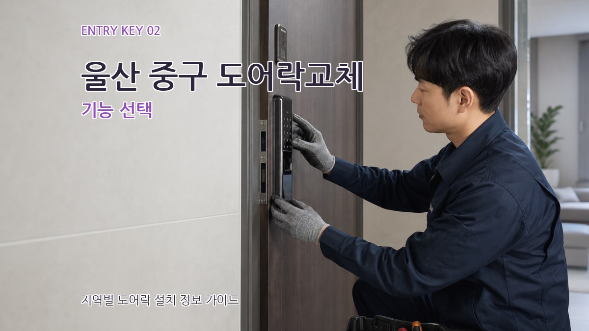 울산 중구 도어락교체 기능 선택