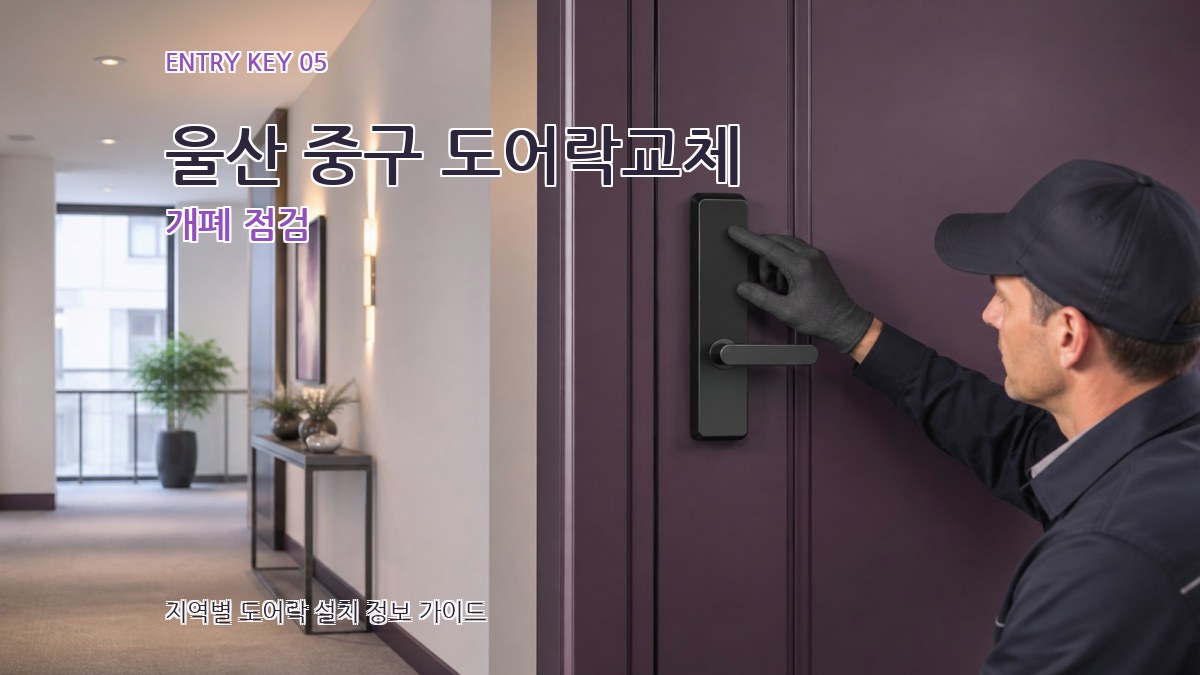 울산 중구 도어락교체 개폐 점검