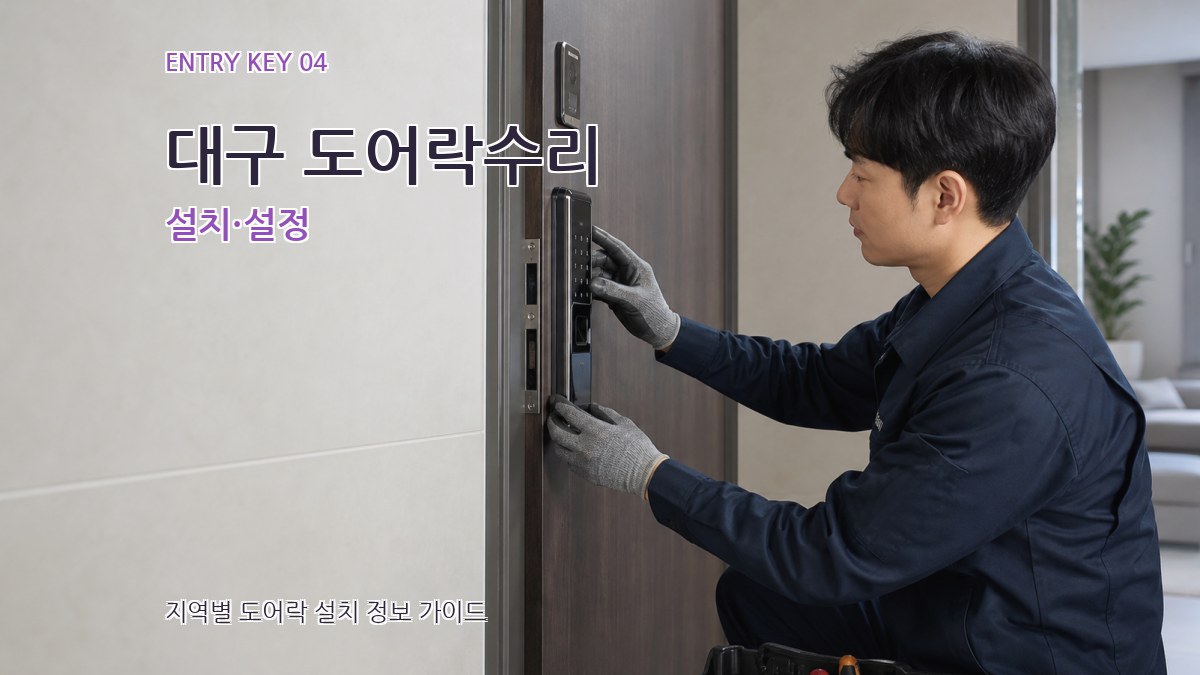 대구 도어락수리 설치·설정