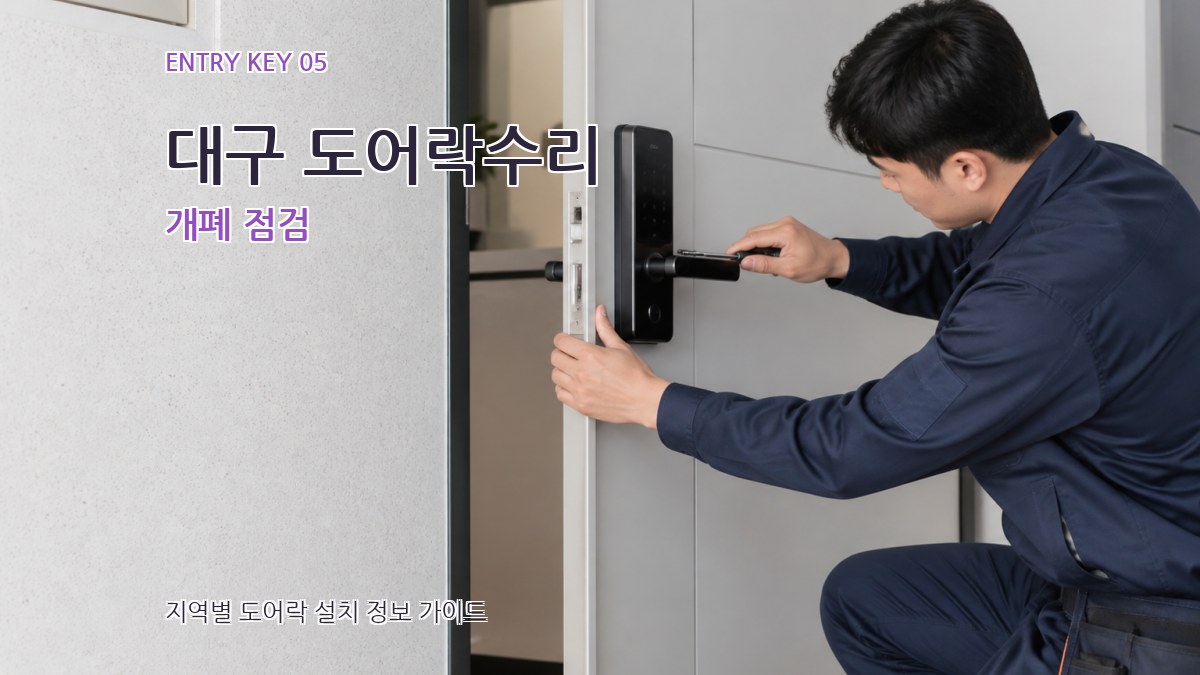 대구 도어락수리 개폐 점검