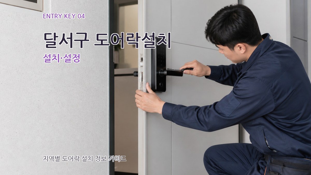 달서구 도어락설치 설치·설정