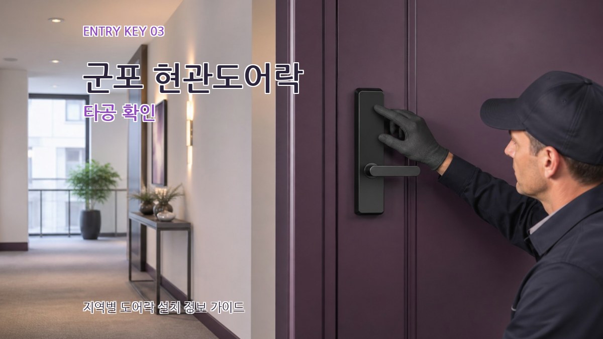 군포 현관도어락 타공 확인