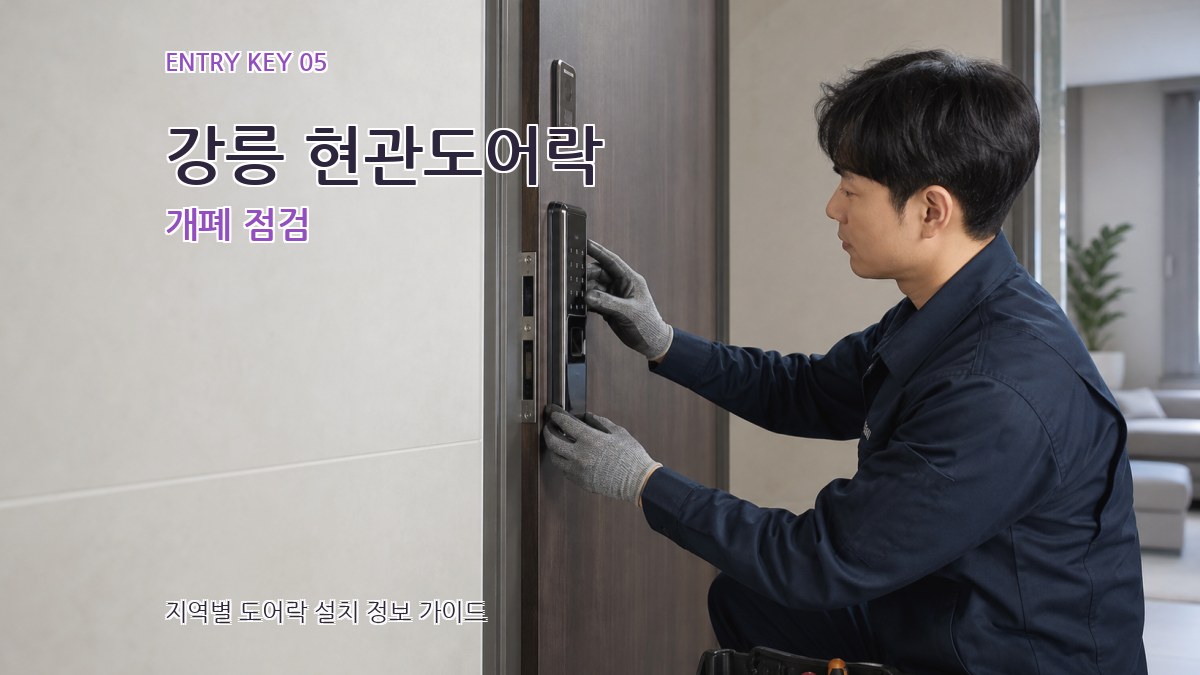 강릉 현관도어락 개폐 점검