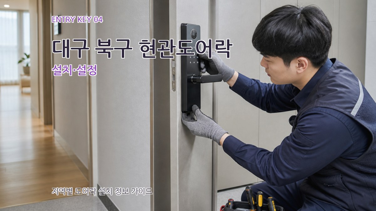 대구 북구 현관도어락 설치·설정