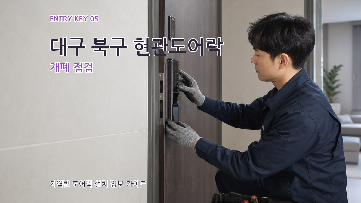 대구 북구 현관도어락 개폐 점검