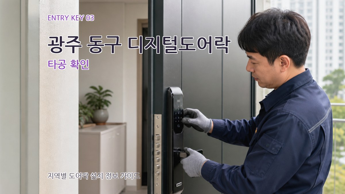 광주 동구 디지털도어락 타공 확인
