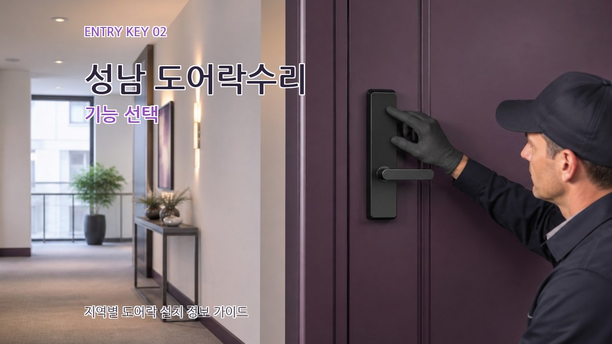 성남 도어락수리 기능 선택
