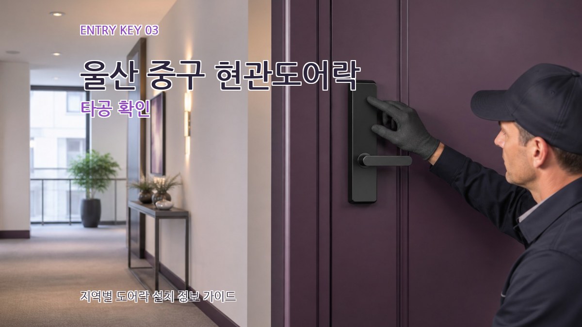 울산 중구 현관도어락 타공 확인