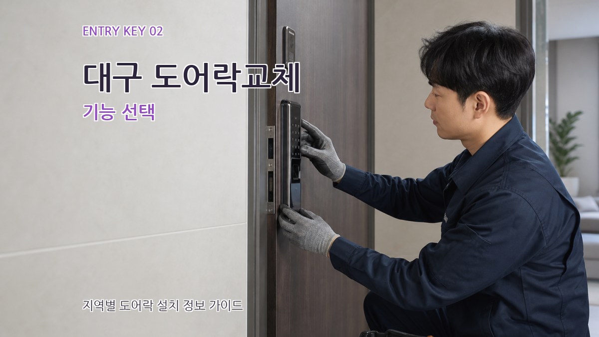 대구 도어락교체 기능 선택