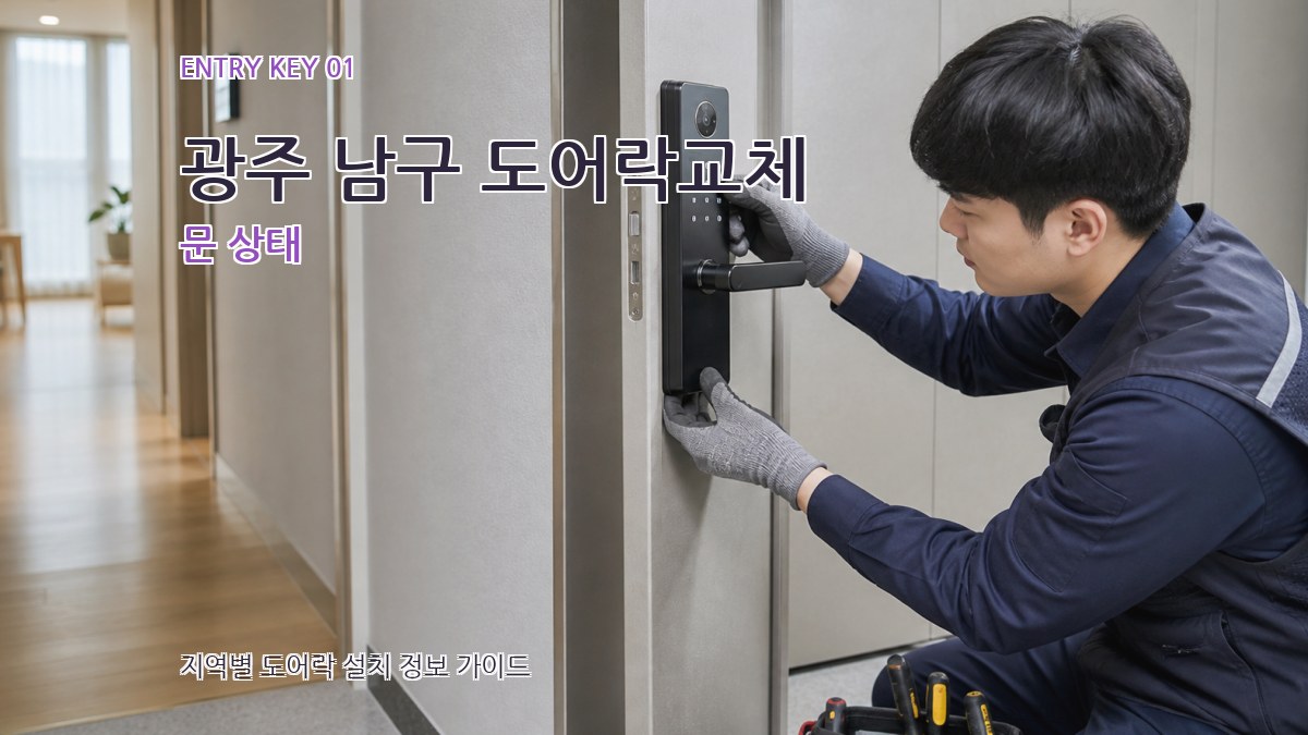 광주 남구 도어락교체 문 상태