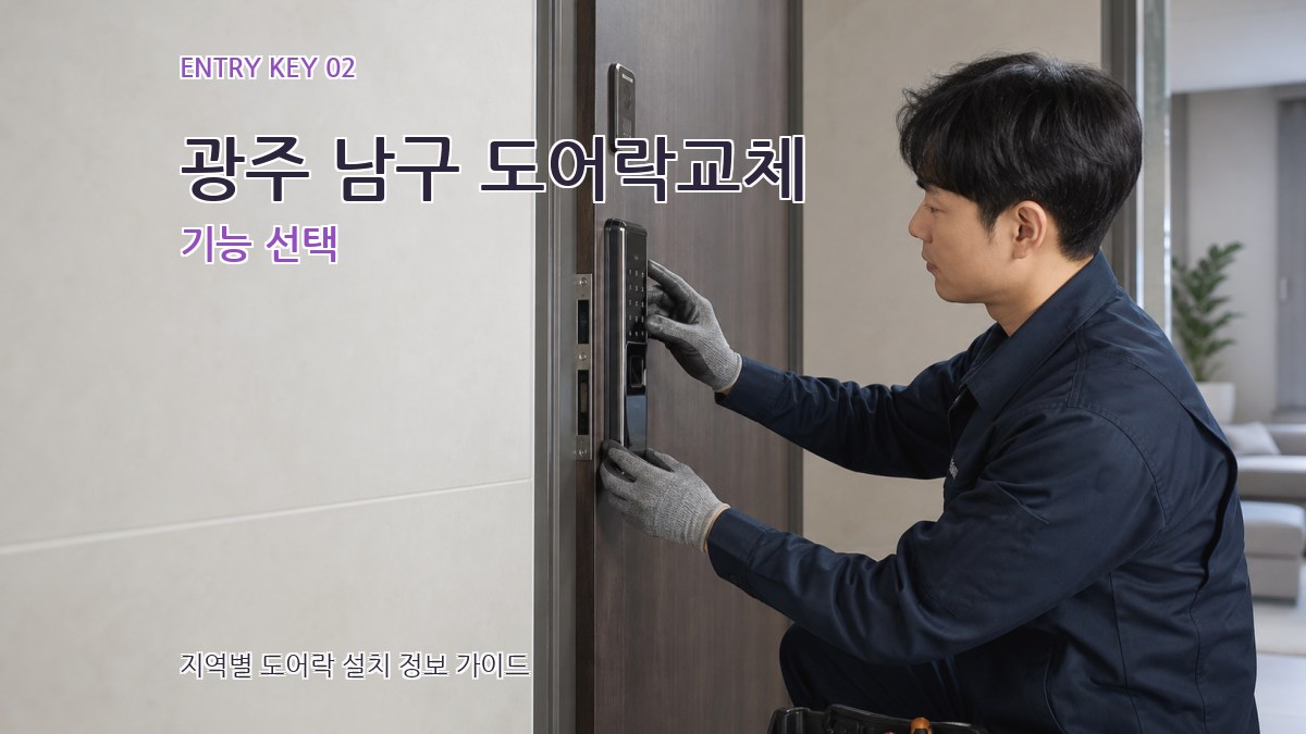 광주 남구 도어락교체 기능 선택