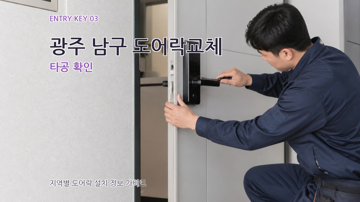 광주 남구 도어락교체 타공 확인