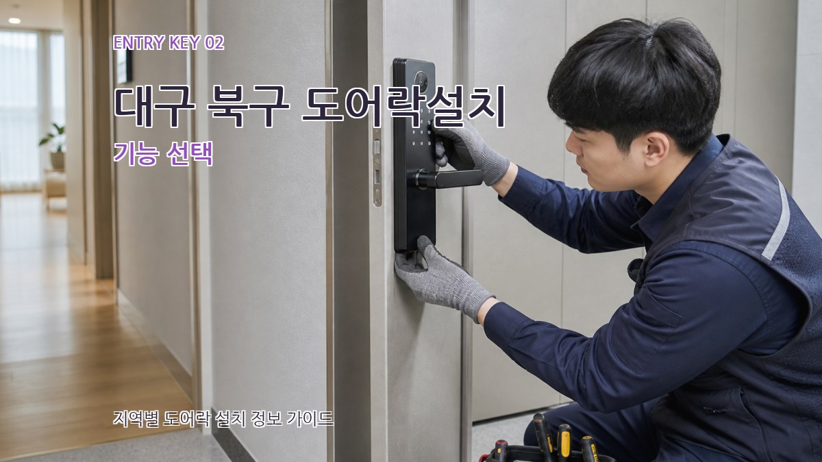 대구 북구 도어락설치 기능 선택