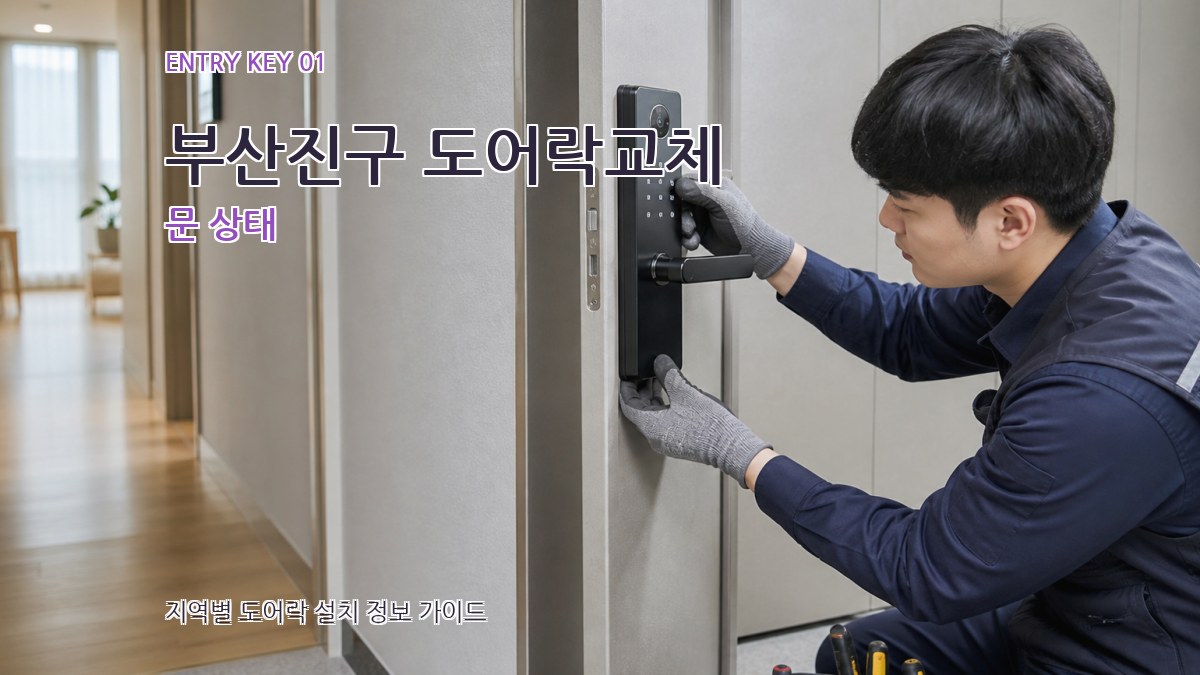 부산진구 도어락교체 문 상태