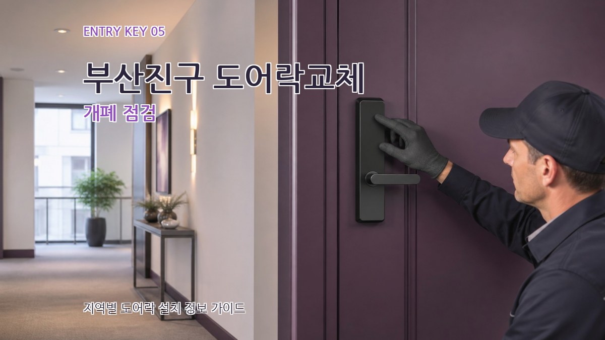 부산진구 도어락교체 개폐 점검
