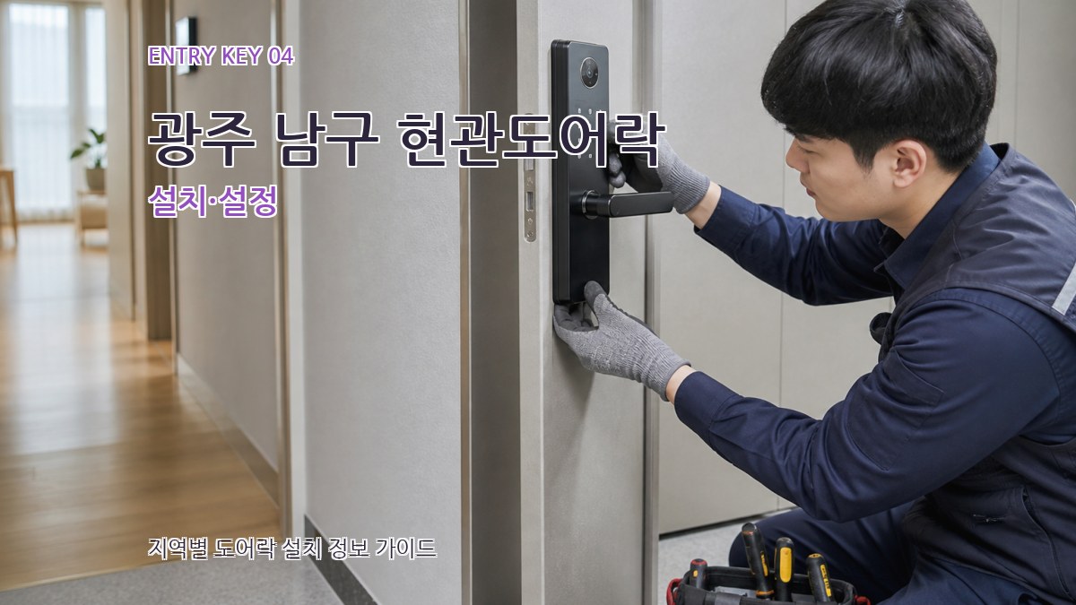 광주 남구 현관도어락 설치·설정