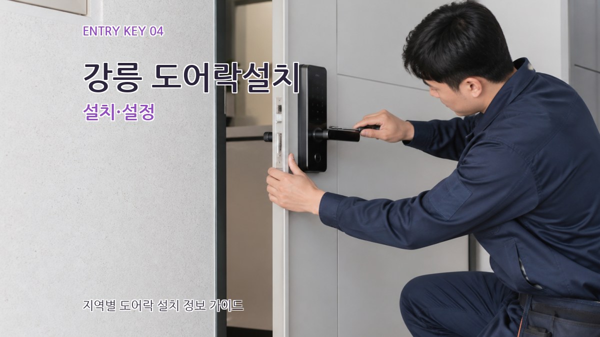 강릉 도어락설치 설치·설정