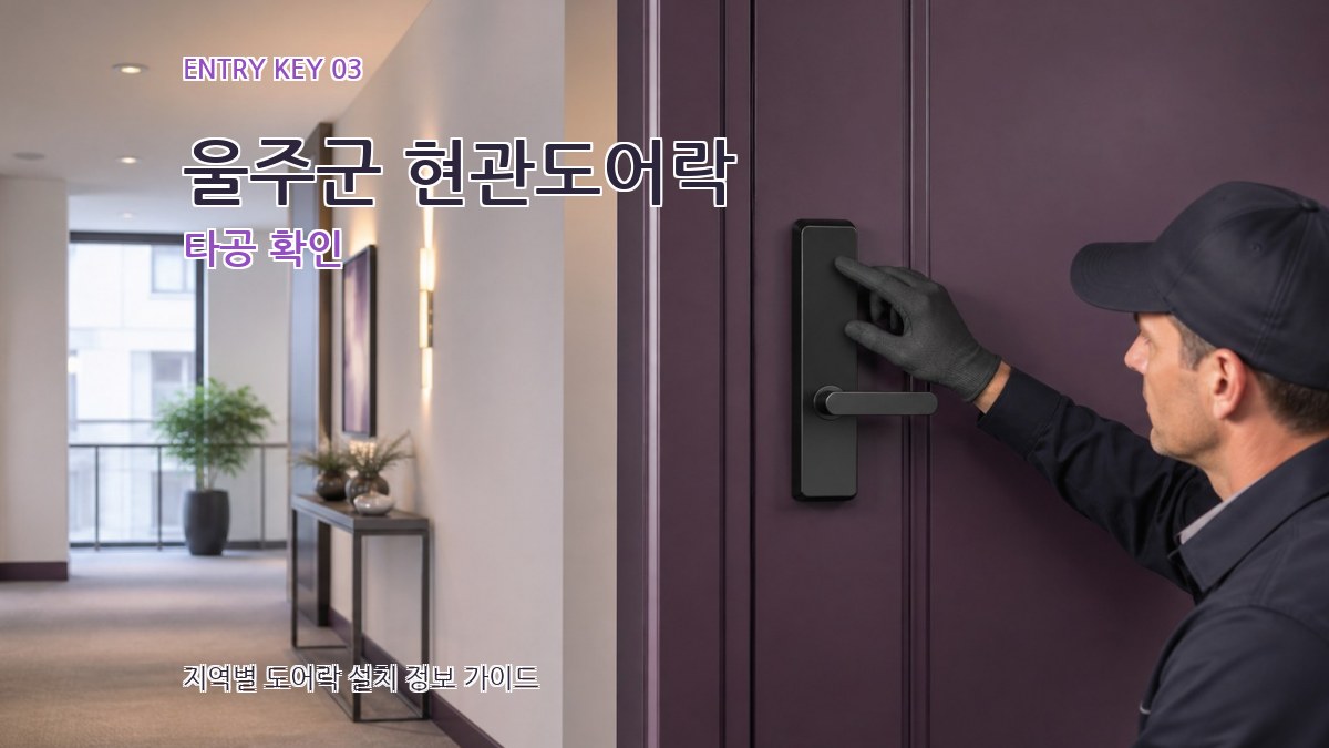 울주군 현관도어락 타공 확인