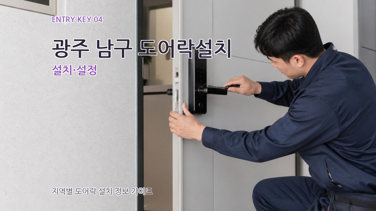 광주 남구 도어락설치 설치·설정