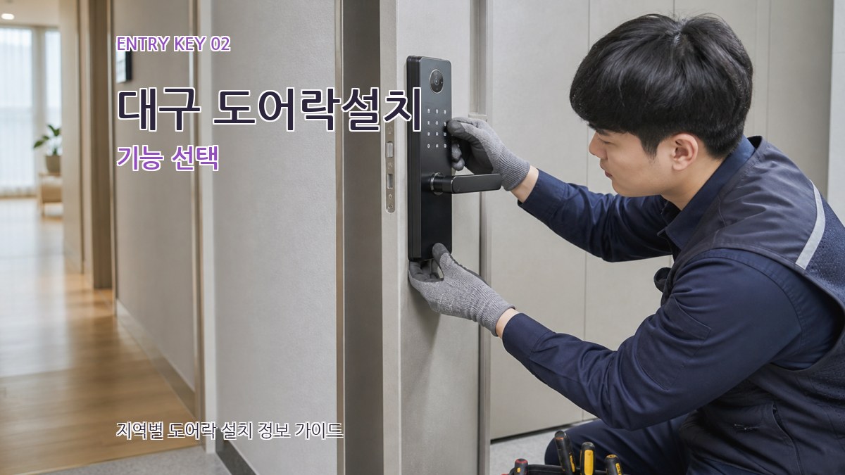 대구 도어락설치 기능 선택
