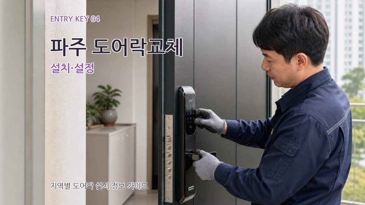 파주 도어락교체 설치·설정