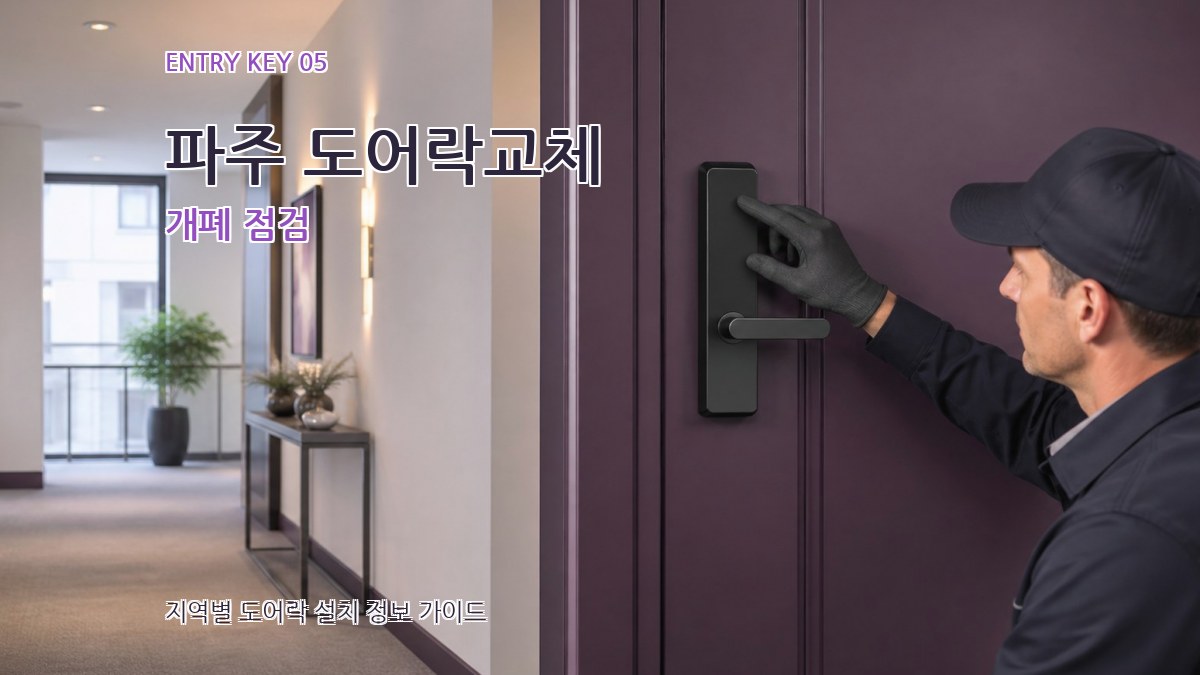 파주 도어락교체 개폐 점검