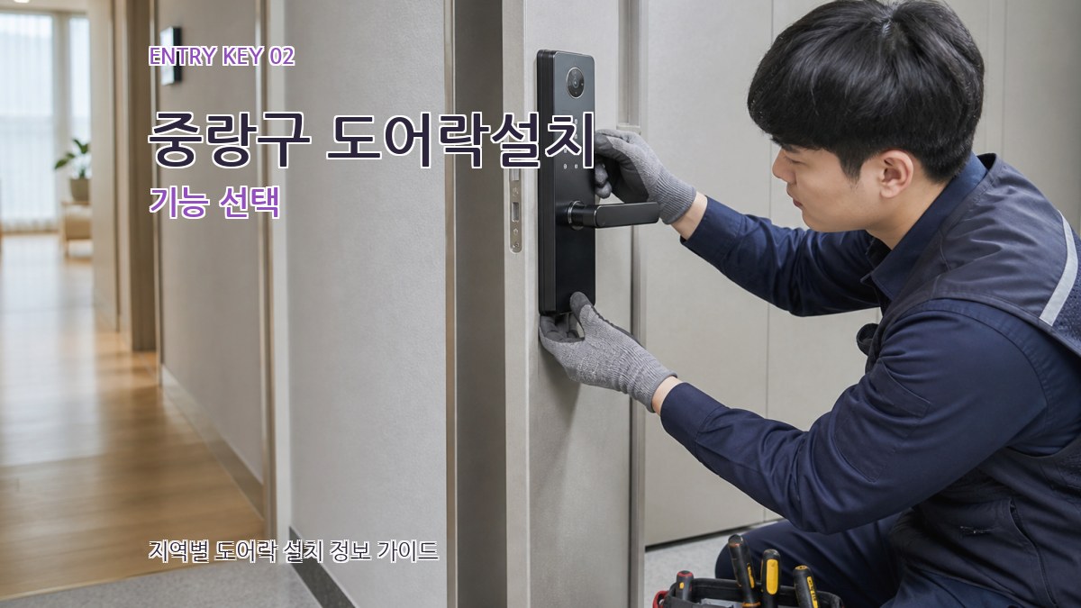 중랑구 도어락설치 기능 선택