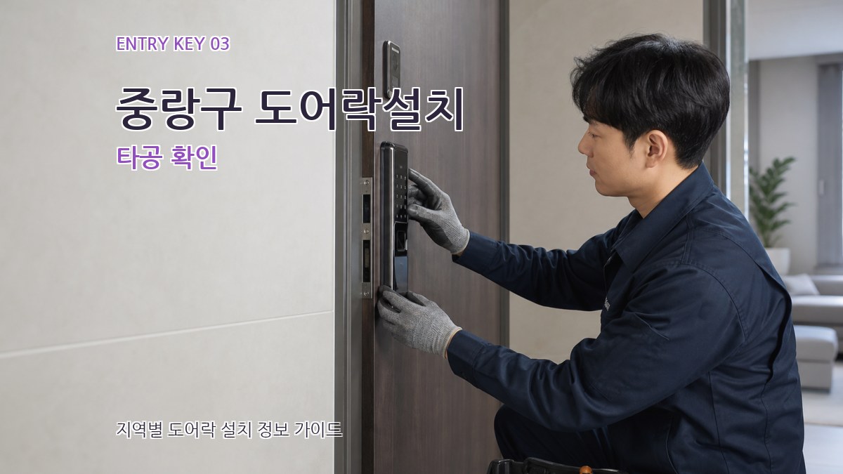 중랑구 도어락설치 타공 확인