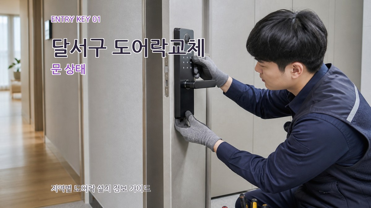 달서구 도어락교체 문 상태