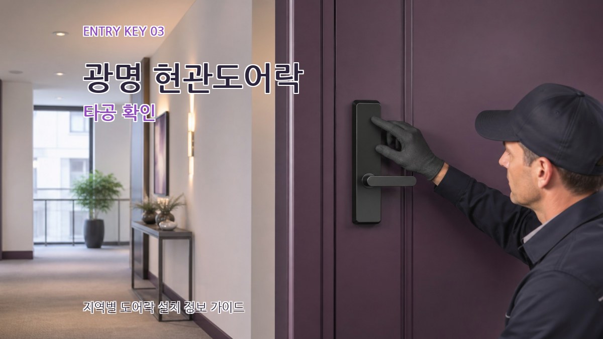 광명 현관도어락 타공 확인