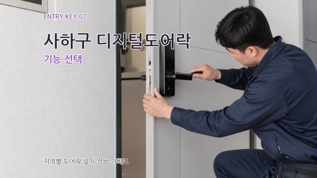 사하구 디지털도어락 기능 선택